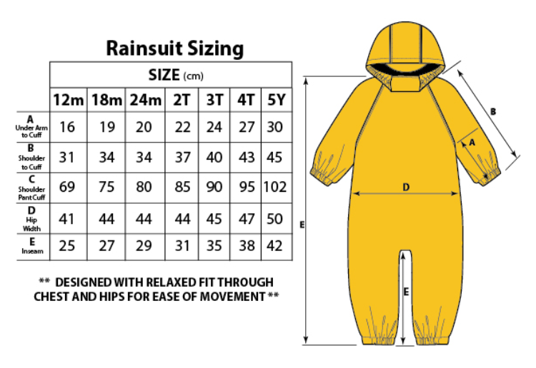 Calikids clearance rain suit