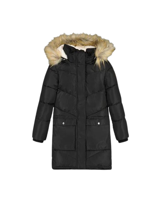 Deux Par Deux Black Puffy Long Winter Coat – Bearheart Kids Boutique